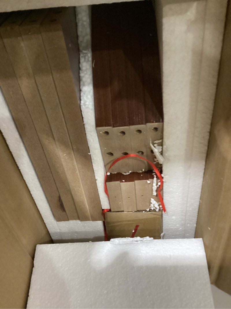 Condition photo showing As Is for End Tables Living Room Set of 2,Cherry End Table with Charging Station,Side Table, Nightstand for Bedroom, 3 Tier End Table with Storage Shelf for Living Room(Cherry) Cherry 2