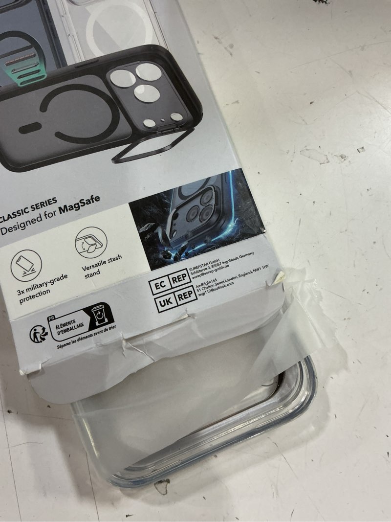 Condition photo showing New/Like New for esr for iphone 17 pro max case with stash stand, camera control cover compatible with magsafe, military-grade drop protection for iphone 17 pro max phone case, scratch-resistant back cover, clear a-clear iphone 17 pro max