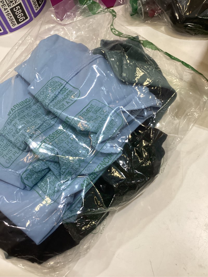 Condition photo showing Good Condition for groteen 3 pack women's maternity leggings with pockets over the belly workout yoga pregnancy pants small 02a-capri black/light blue/turquoise blue