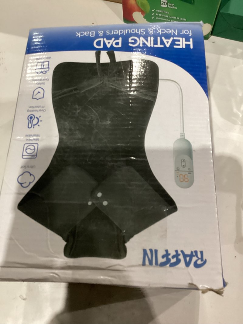 Condition photo showing As Is for Heating Pad for Neck Shoulders Back, Christmas Gifts for Women Men Mom Dad, FSA Eligible, Large Electric Heated Pad for Full Body Pain Relief, Stocking Stuffers & White Elephant Gifts for Grandparents