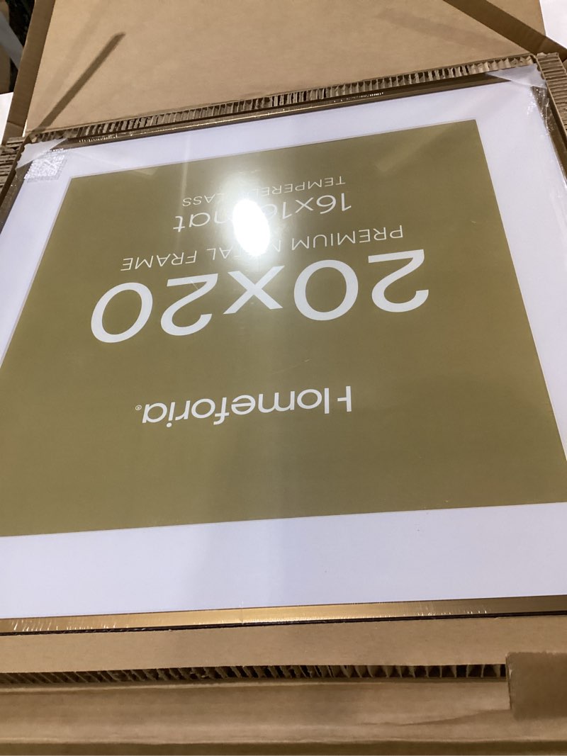 Condition photo showing Good Condition for homeforia a0 poster frame bronze, high end metal 33.1 x 46.8 inch large picture frames with mat for 23.4 x 33.1 photo, a0 size brass frame matted to a1 print, 33.1x46.8 frame, tempered glass, set of 1 pack of 1 muted bronze a0