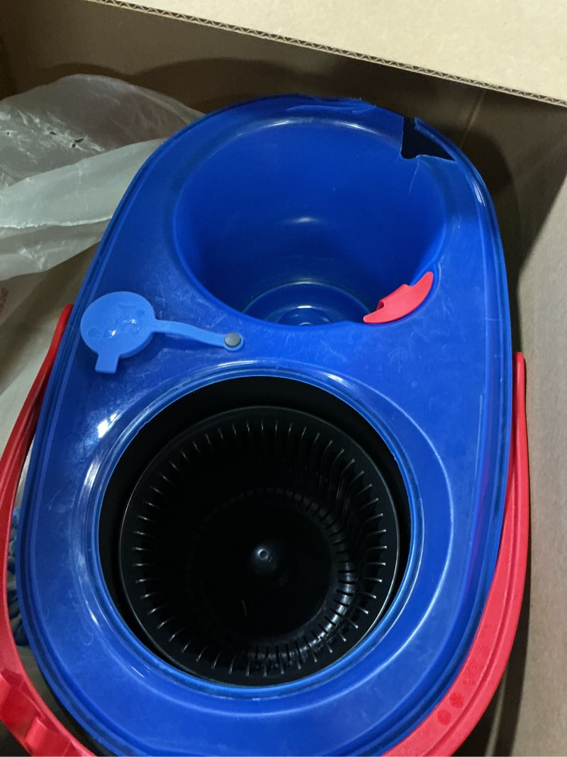 Condition photo showing As Is for O-Cedar RinseClean Spin Mop & Bucket System | Clean with Water | Removes 99% of Bacteria Plastic Rinseclean Spin Mop & Bucket Cleaning System