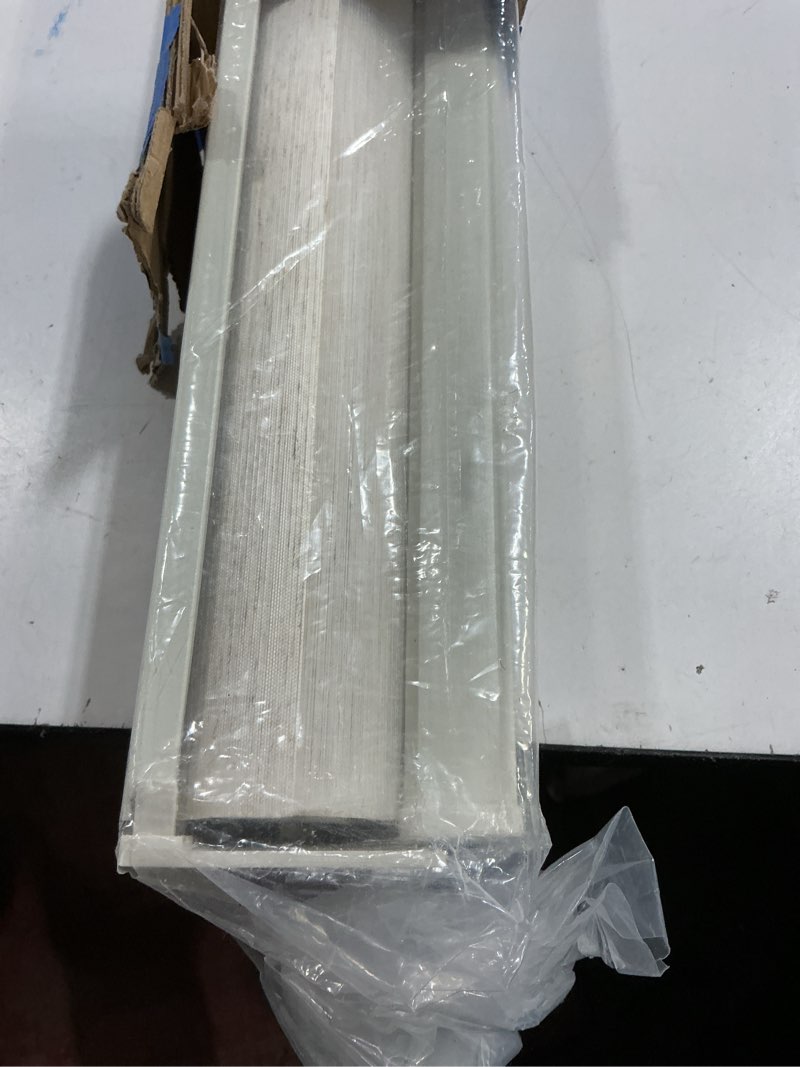 Condition photo showing New/Like New for Joydeco Linen Zebra Blinds for Windows, Cordless Privacy Light Filtering Dual Layer Window Shades, F