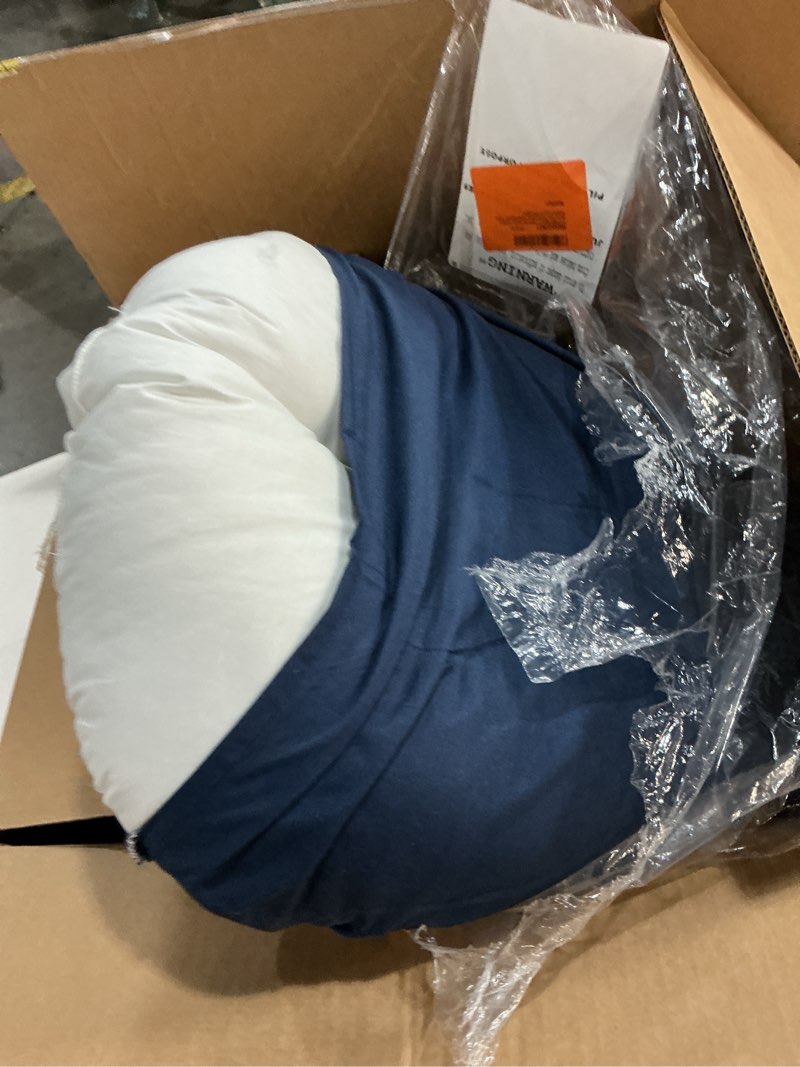 Condition photo showing As Is for Jumbo Sciatica Nerve Pain Relief Pillow Hypoallergenic Saddle Shaped Cushion with Cover 21" x 16" x 3"