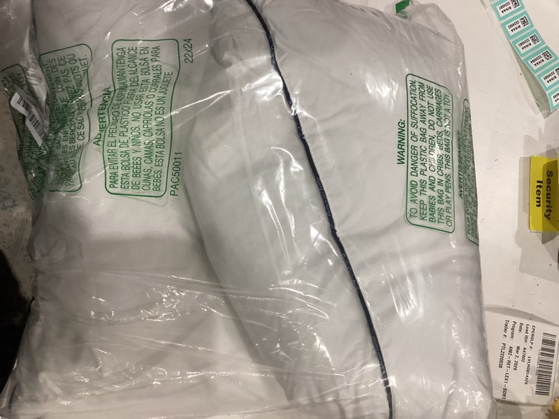 Condition photo showing As Is for Pacific Coast Bed Pillow, Hotel Collection Goose Feather Down Pillow for Sleeping, Pillow with High Thread Count 100% Cotton Shell, Queen Size Queen (Pack of 1)