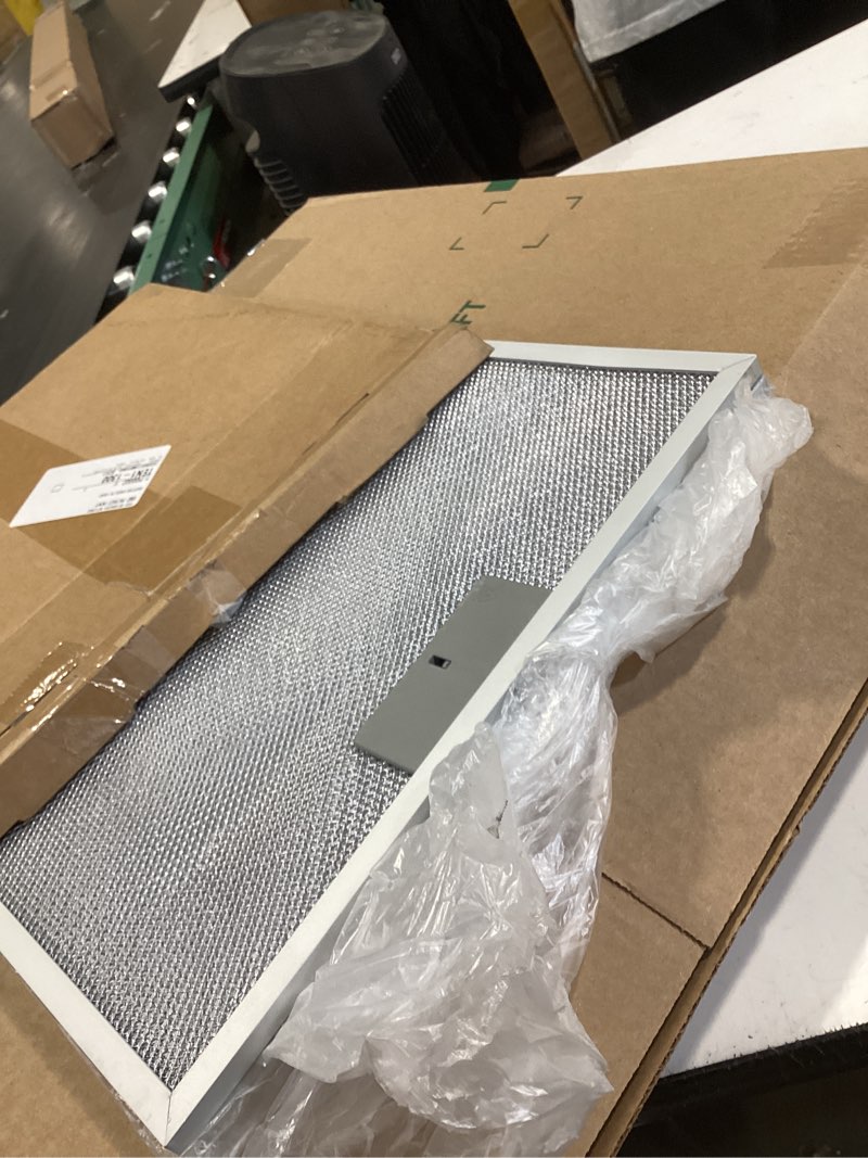 Condition photo showing Good Condition for wb02x27207 range hood grease filters compatible with ge range vent hood jvx5300bj1ts jvx5300dj1bb jvx5300dj1ww replace for 4463981 ps11771771 eap11771771-2 pack 13.77 x 13.77 x 0.39 inches