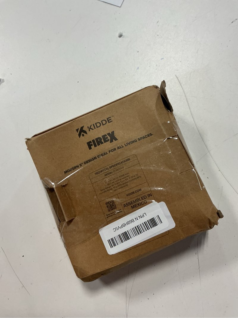 Condition photo showing New/Like New for kidde cuacfex hardwired smoke and carbon monoxide alarm with aa battery backup, interconnectable, model 21033083