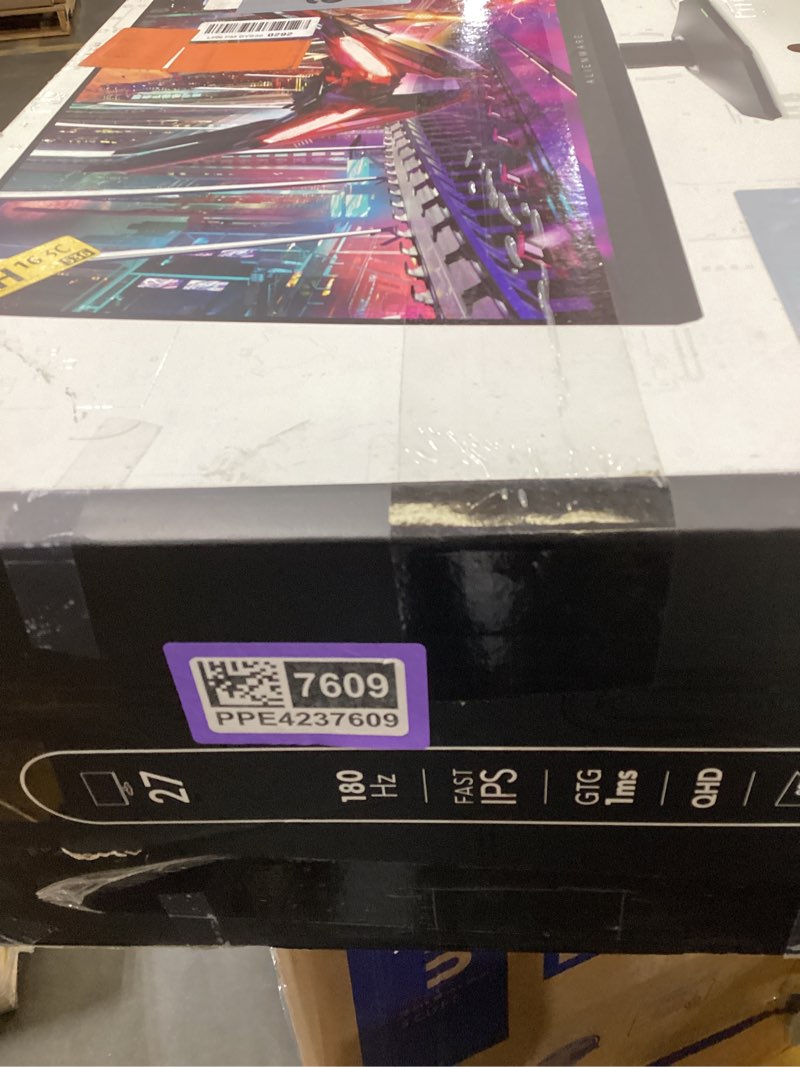 Condition photo showing As Is for Alienware AW2724DM Gaming Monitor - 27" QHD (2560 x 1440) 180Hz w Overclock, AMD FreeSync Premium Pro, NVIDIA G-SYNC, VESA Display - Black,Black/Silver