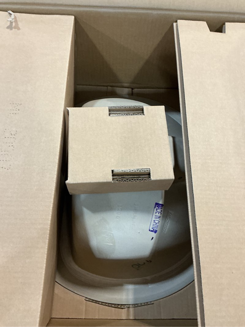 Condition photo showing New/Like New for Moen White Vitreous China Drop-in Countertop Sink, 19 X 8.25 Inch Oval Bathroom Sink with a High Gloss Porcelain Finish for Vanity Countertop Placement, BGCW13OD1919 Round Drop-In