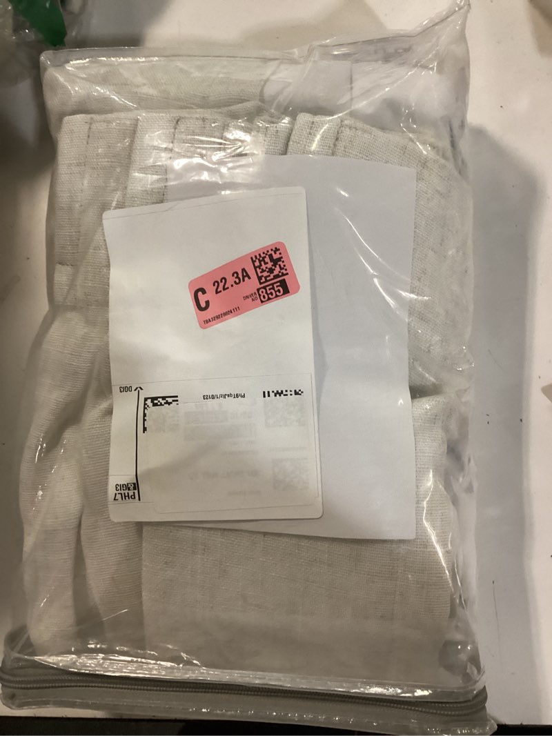 Condition photo showing New/Like New for west lake 63 inch natural bailey pinch pleated full blackout curtains with liner,modern linen blended drapes for bedroom living room,thermal insulated back tab track window treatment,60"wx63"l,1 panel 60"w x 63"l (pack of 1) natural