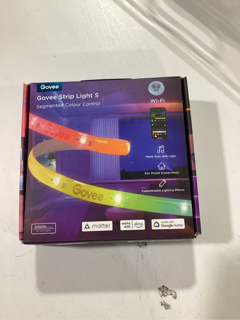 Condition photo showing As Is for Govee Indoor 9.8-ft LED Multicolor Strip Light