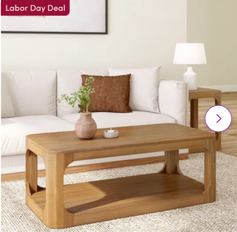 jasmarie 4 legs coffee table with storage
incomplete 