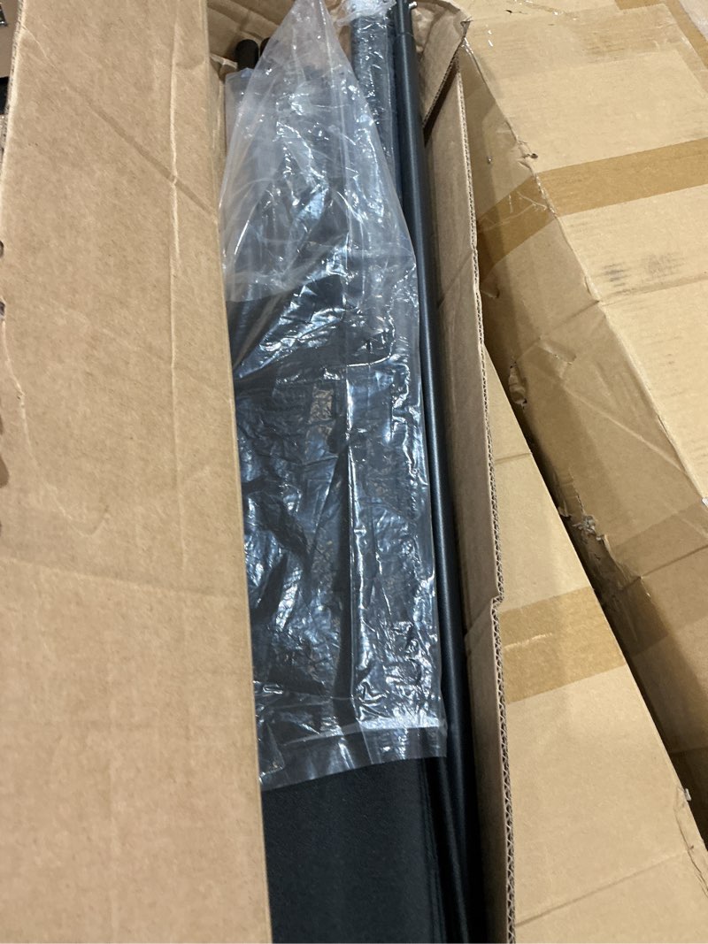 Condition photo showing New/Like New for sunally room divider privacy screens, 4 panels dividers with wheels, black | 88" w room separator for space partition with lockable wheels, 6ft folding fabric wall dividers for home dorm studio office black 4 panel-88''