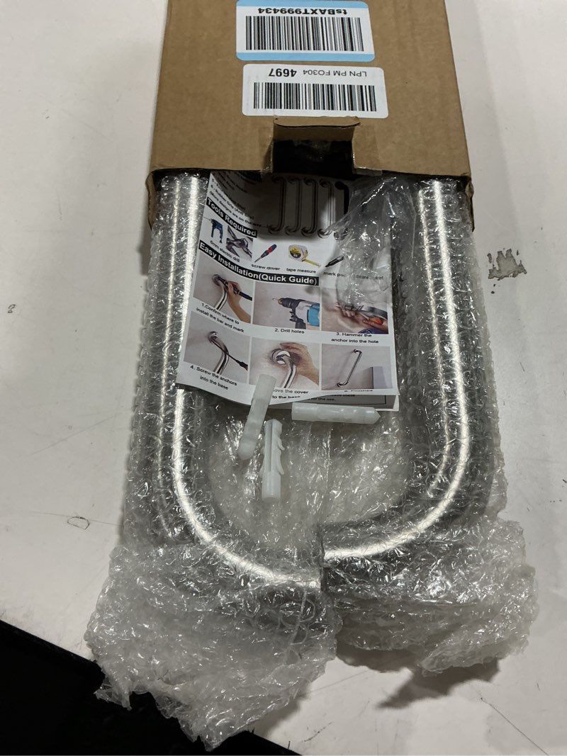 Condition photo showing Good Condition for 2 Pack 24 Inch Shower Grab Bar, iMomwee Satin Brushed Nickel Stainless Steel Bathroom Grab Bar Handle,Shower Balance Bar,Safety Hand Rail Support,Handicap Elderly Senior Assist Handle(1.25" Diameter) 24 Inch Brushed Nickel