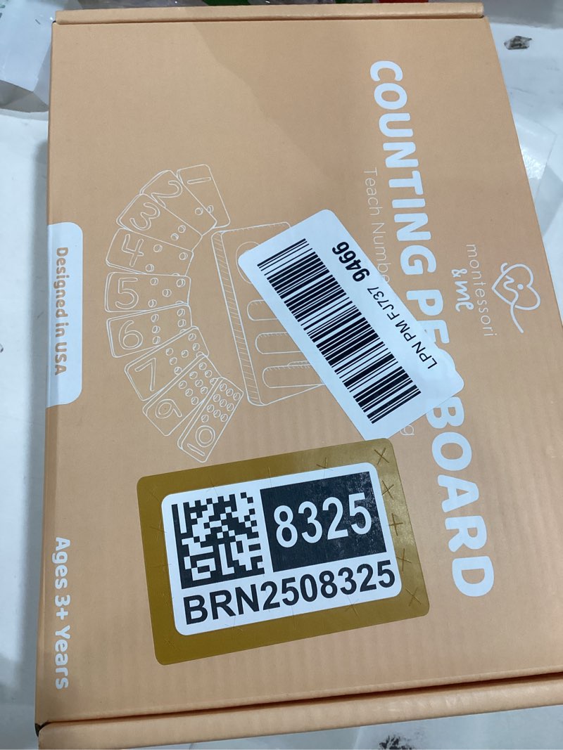 Condition photo showing Good Condition for Counting Peg Board - Montessori Math and Numbers for Kids - Wooden Math Manipulatives Materials - Da