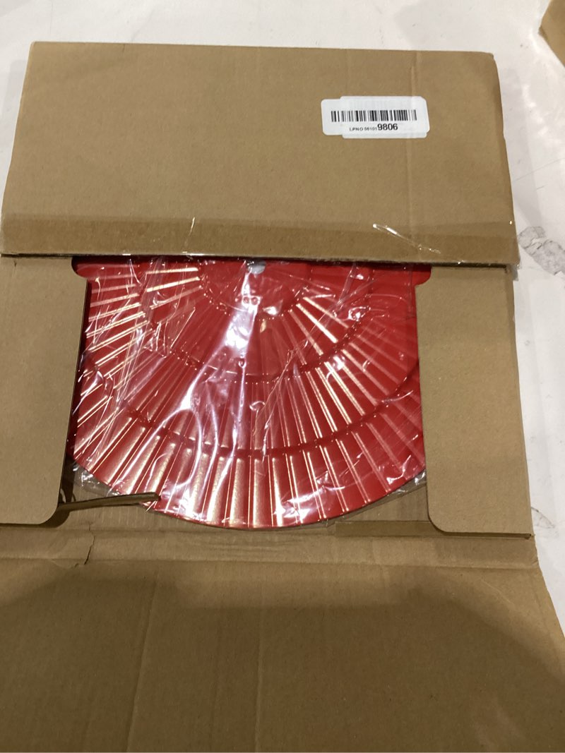 Condition photo showing Good Condition for 11.5" metal bird feeder rain guard - red dome shield umbrella cover for hummingbird and oriole feeders - weatherproof shade baffle for outside garden red 1