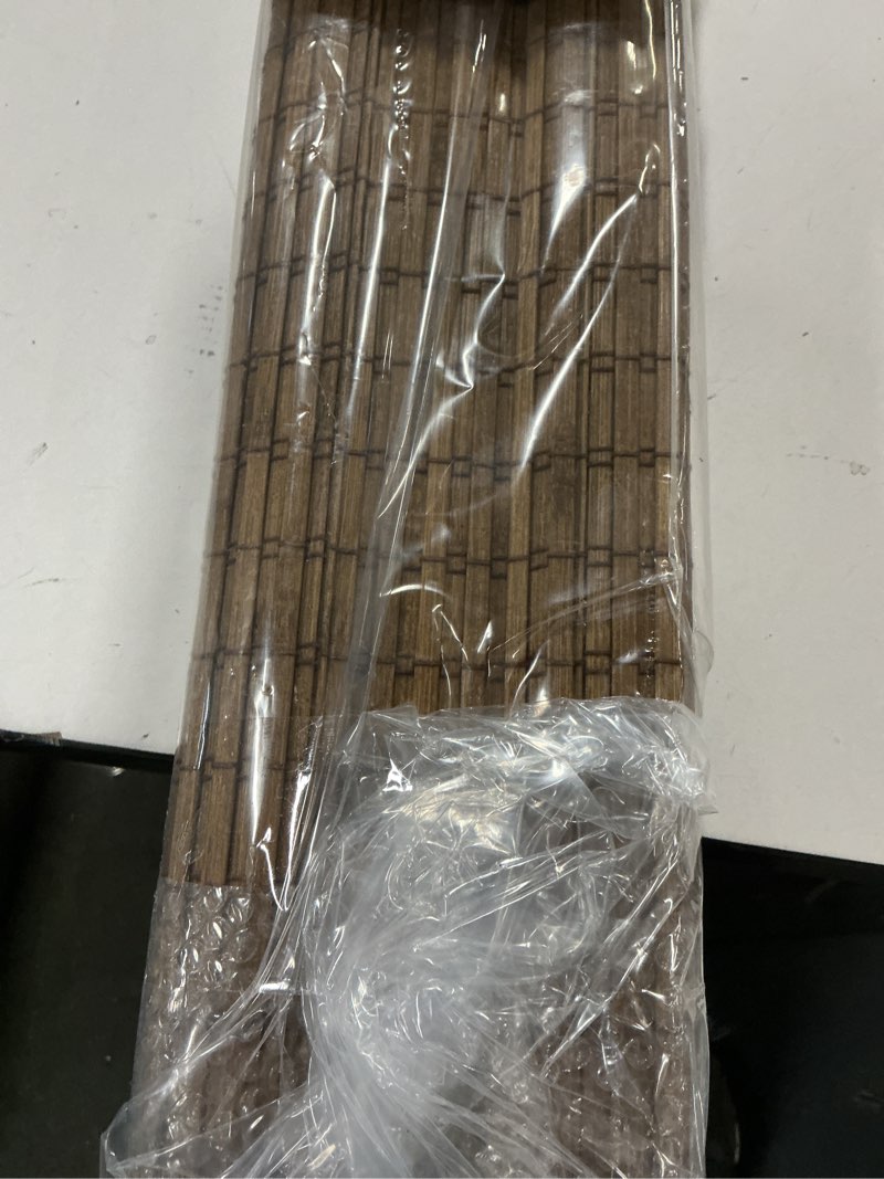 Condition photo showing Good Condition for Cordless Bamboo Roman Shades for Windows, Blinds Size (35" W × 48" H) Colour (Eastfield Teak) Fits Windows (35 1/4" W × 48" H) Eastfield Teak 35 1/4" W × 48" H