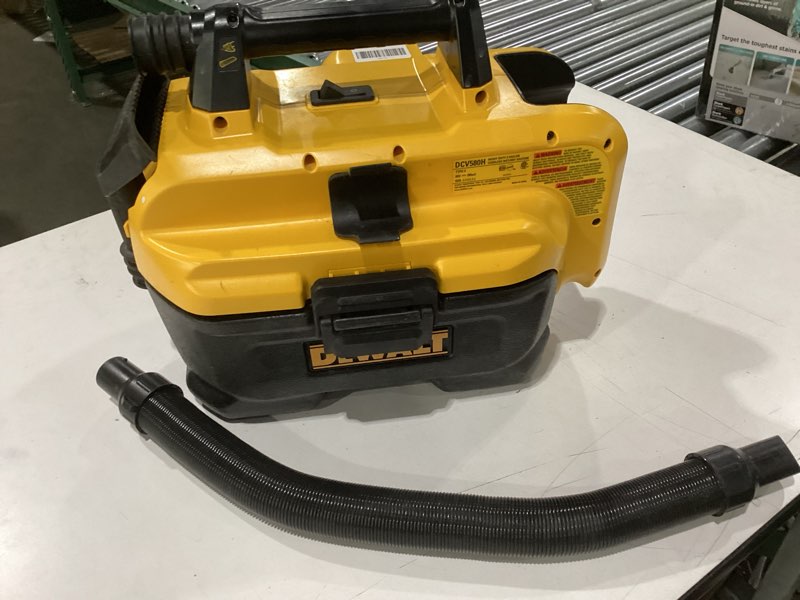 Condition photo showing As Is for Incomplete no battery DEWALT 20V MAX Cordless Shop Vac, Wet Dry Vacuum Cleaner, Portable 2 Gallon Wet Dry Vac, Strong Suction Shop Vacuum with Hepa Filter, Tool Only (DCV580H)