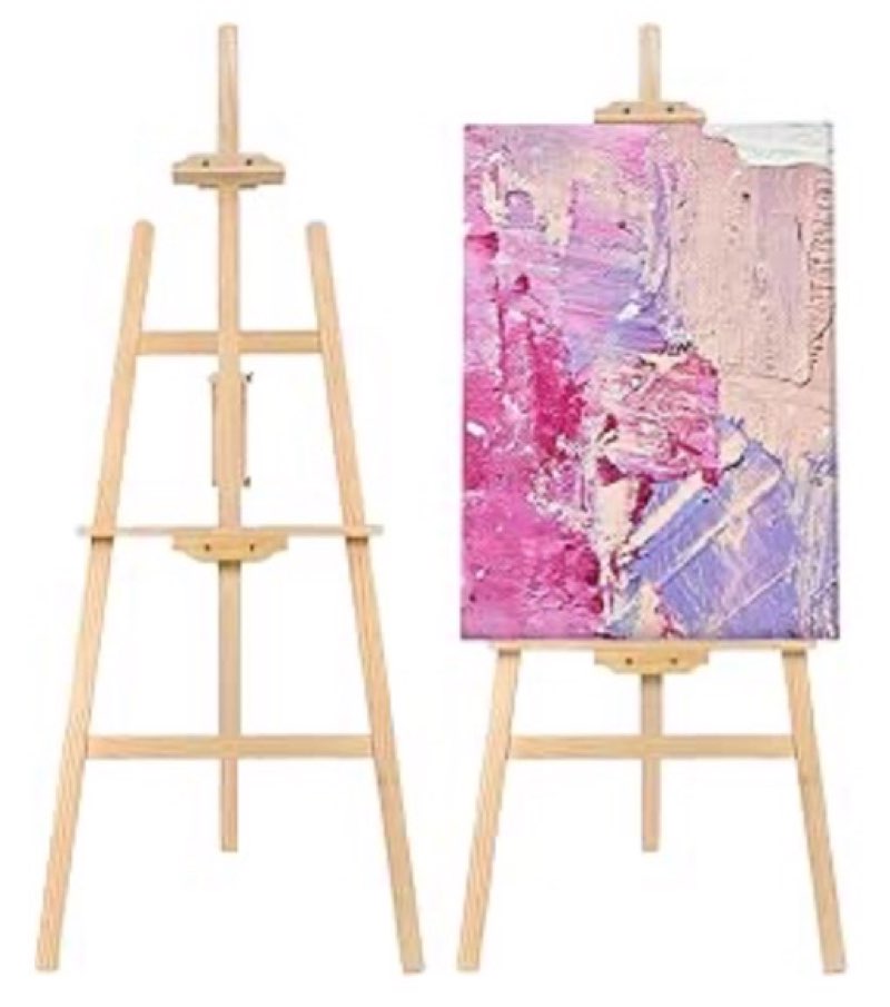 Stuelloaf Adjustable Wooden Painting Easel, Art Easel Stand Hold up to 48'', Painting Canvas for Wed