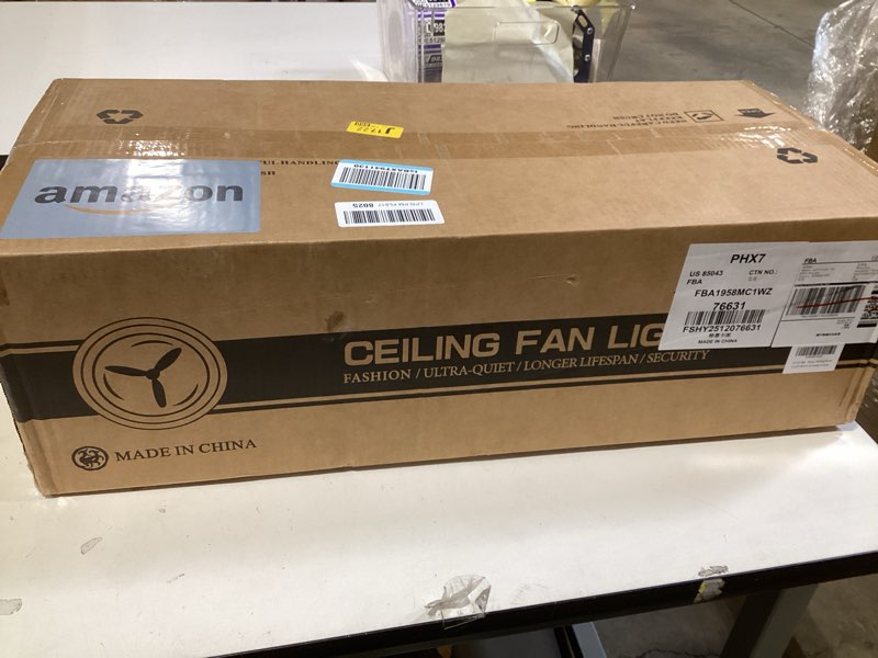 Condition photo showing New/Like New for 52'' ceiling fans with lights, modern ceiling fan with remote control, indoor outdoor ceiling fan for living room, bedroom, 5 blade 3 color temperature led dimmable (black & gold) black and gold