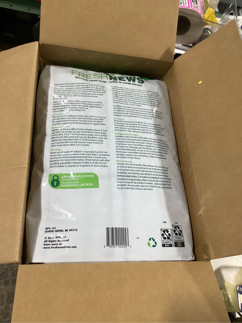 Condition photo showing New/Like New for Fresh News Cat Litter, 25 Pounds