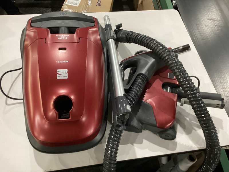 Condition photo showing As Is for *Not Tested* Kenmore 81414 Bagged Canister Vacuum Cleaning Tools, 400 Series + Telescoping Wand, Red Kenmore 400 Series + Telescoping Wand