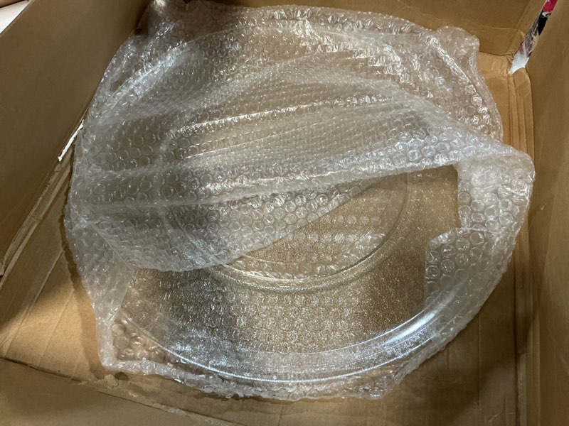 Condition photo showing New/Like New for microwave plate replacement 16 inch fits wb49x10189 ge fmicrowave glass plate - exactly replaces rotating microwave turntable plate - durable oven microwave tray dish for better reheating and cooking