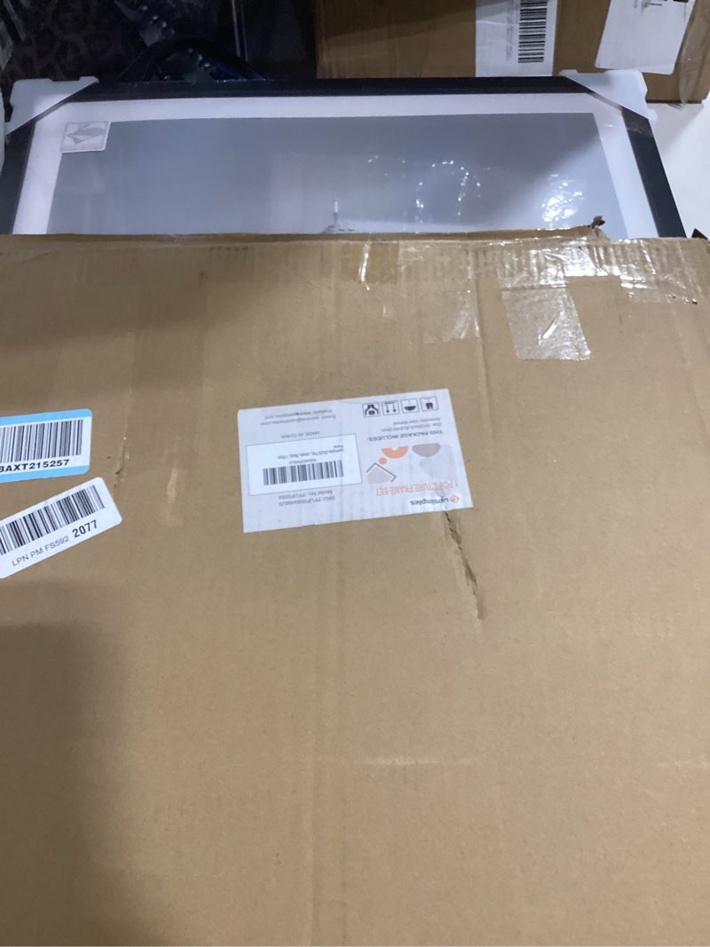Condition photo showing New/Like New for upsimples 20x26 picture frame, display pictures 18x24 with mat or 20 x 26 without, wall hanging poster frames, black, 1 pack black 20x26