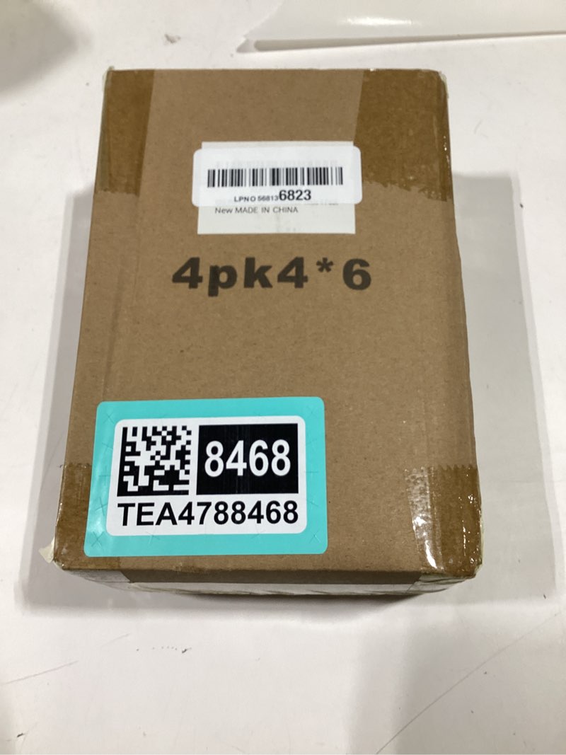 Condition photo showing New/Like New for kinlink 4x6 picture frame white set of 4, wooden photo frames with plexiglass for 4x6 without mat for table and wall display white 4x6