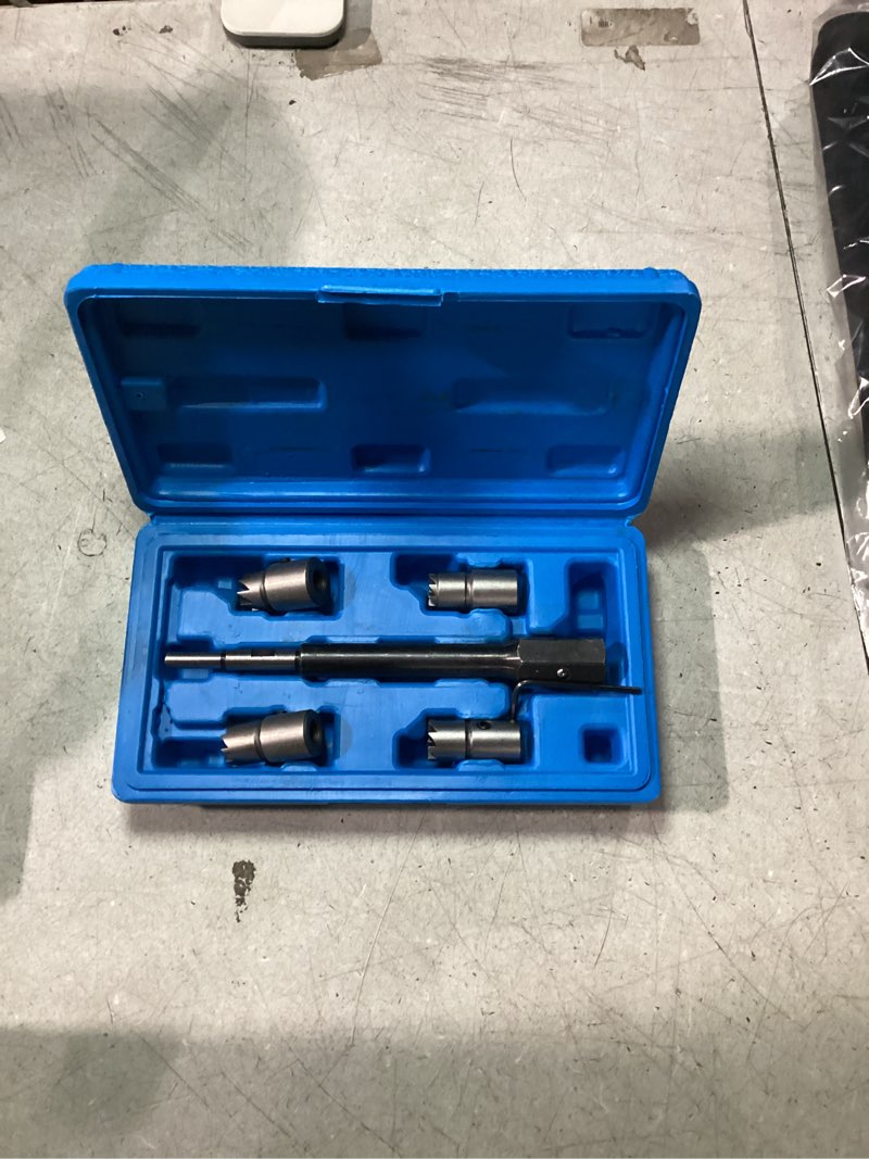 Condition photo showing Good Condition for 5pcs Diesel Injector Seat Cutter Cleaner Diesel Injector Set with Flat Reamer Angled Reamer Hex Key Fit for Mercedes-Benz PSA Renault Bosch