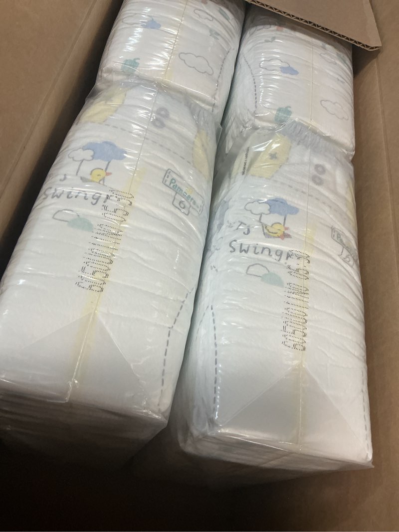 Condition photo showing New/Like New for pampers swaddlers diapers, size 6 (23-44 lbs), 108 count, absorbent, keeps baby dry and comfortable, skin safe disposable baby diaper (packaging may vary) size 6 108
