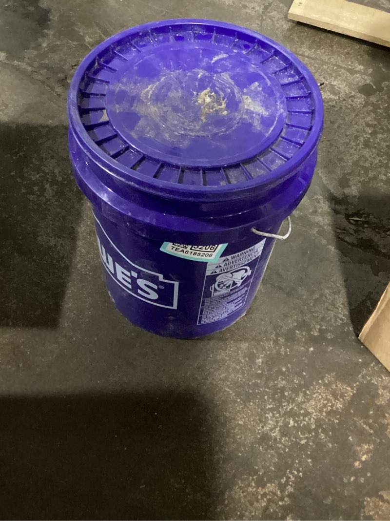 Condition photo showing As Is for lowe's 5-gallon plastic general bucket
