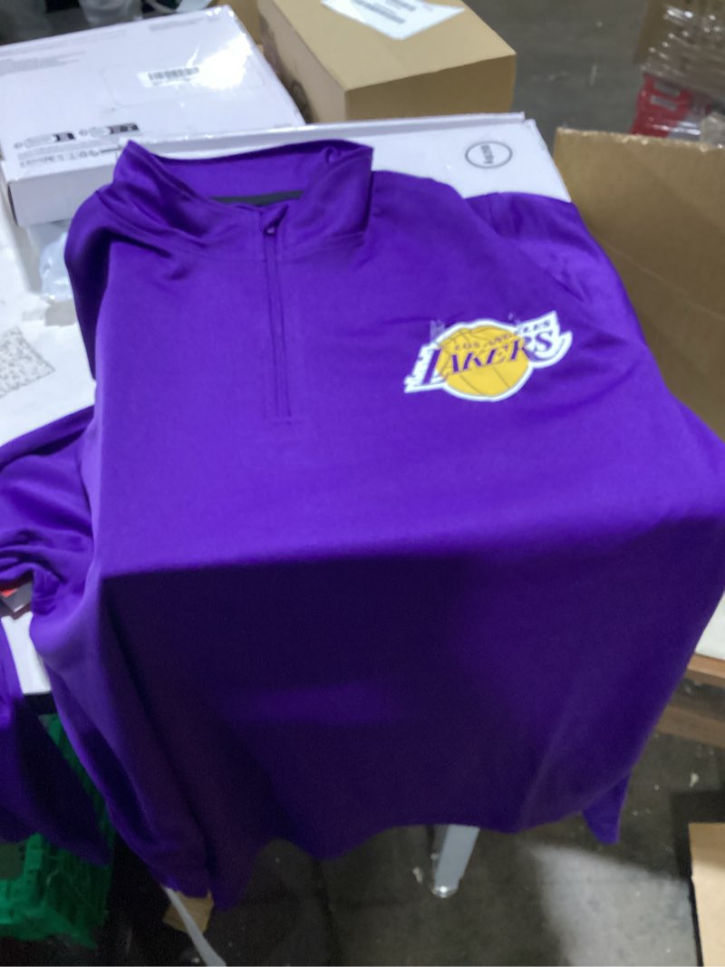 Condition photo showing As Is for (large)ultra game nba men's super soft quarter zip long sleeve t-shirt