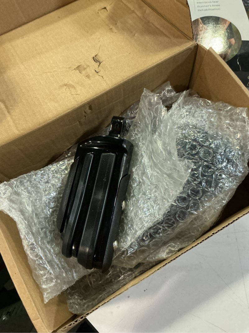 Condition photo showing Good Condition for 1.25" highway pegs, long angled pegs adjustable for harley davidson touring road king road glide street glide electra glide sportster 1 1/4" engine guard, black b05-black long