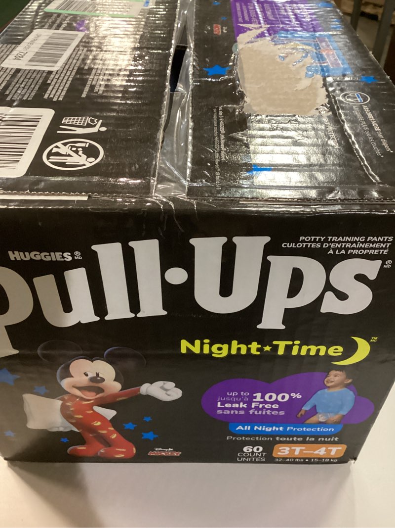 Condition photo showing New/Like New for Pull-Ups Boys' Night-Time Potty Training Pants, Size 3T-4T Overnight Training Underwear (32-40 lbs), 60 Ct 3T / 4T 60