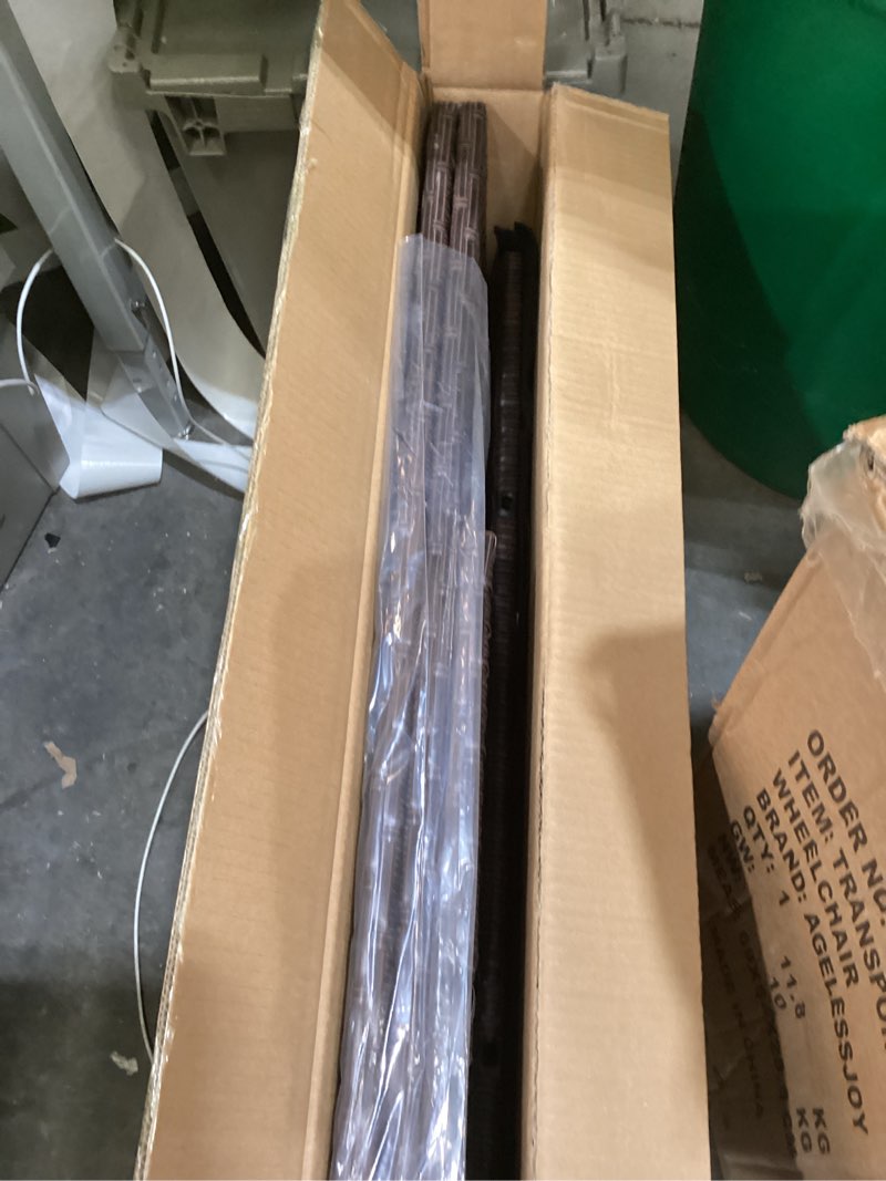 Condition photo showing Good Condition for lewis&wayne large rectangular block planter box handmade wicker tall planters for outdoor plants with removable liners modern planter for indoor outdoor patio deck - brown, 36''x12''x16'' brown 36''x12''x16''