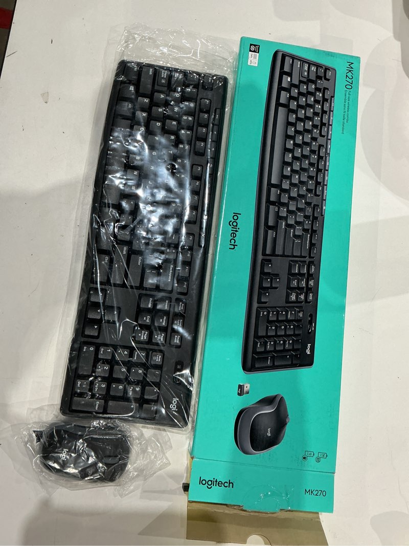 Condition photo showing Good Condition for logitech mk270 wireless keyboard and mouse combo for windows, 2.4 ghz wireless, compact mouse, 8 multimedia and shortcut keys, 2-year battery life, for pc, laptop - black