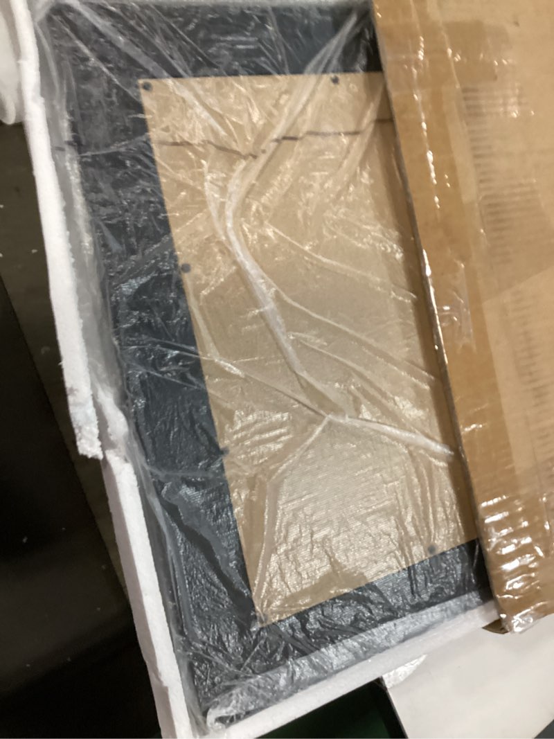 Condition photo showing Good Condition for AAZZKANG Black Mirror Large 26"x18" Barn Door Rustic Mirror with Wood Frame Rectangle Decorative Bathroom Bedroom Farmhouse Mirror Wall Decor 26"L x 18"W Black