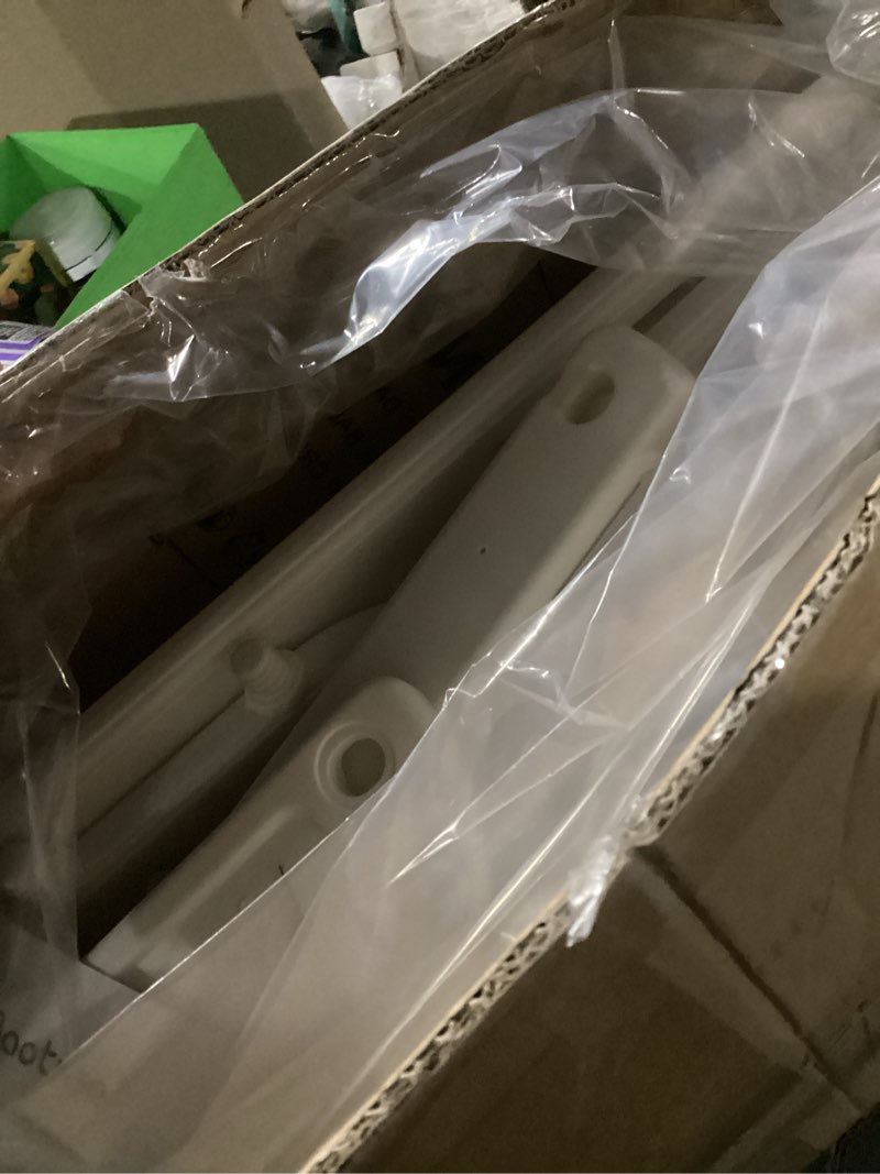 Condition photo showing As Is for 6 in 1 Toddler Playset with Slide,Toddler Slide,Slide for Kids with Basketball Hoop,Ball,Ring Toss,Kids Slide Toddler Playground Toddler Slide Indoor Outdoor Toys White Grey