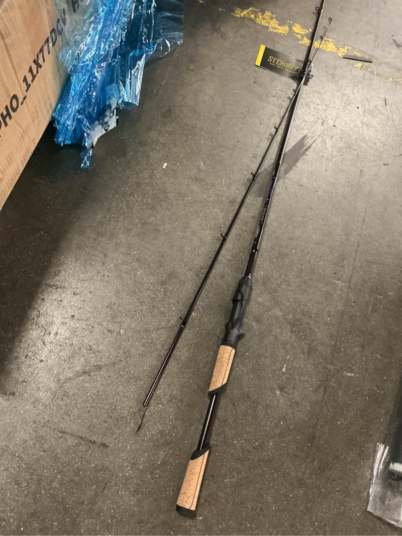 Condition photo showing As Is for st. croix rods mojo bass casting rod, premium quality casting rod, made in the usa