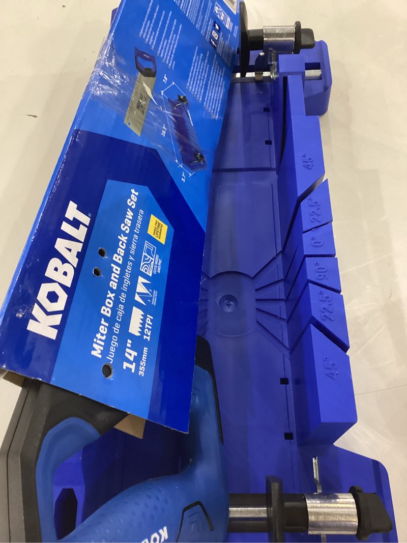 KOBALTMiter Box and Back Saw Set Juego de caja de ingletes y sierra trasera