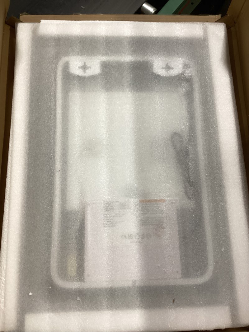 Condition photo showing Good Condition for LED Bathroom Mirror, 19x27 in Vanity Mirrors with Backlit Lights for Shaving, Fogless Makeup Mirror Wall Mounted with Demister, Dimmable 3 Color Lighting, IP54, Vertically Only Anti-fog + Dimmable + 3 Colors 19.3"L x 27.2"W