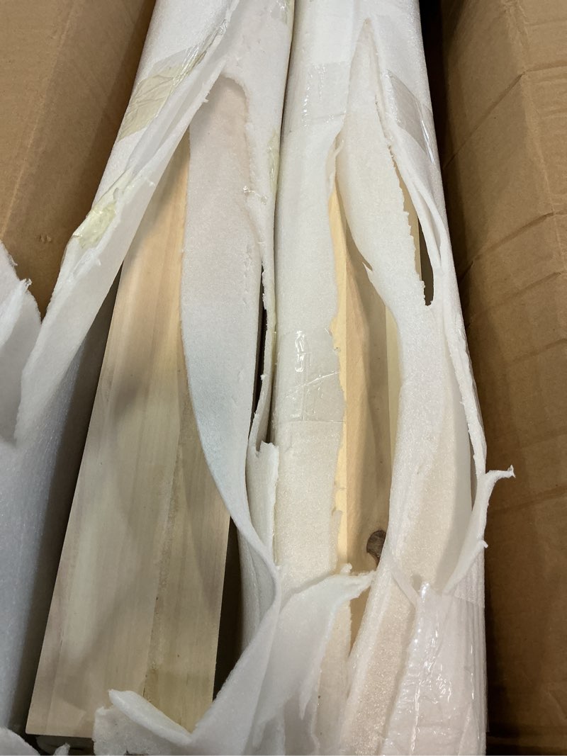 Condition photo showing Good Condition for croblissful 4 pcs 3" x 3" x 48" solid poplar stair newel post with a single groove notched newel wood balusters for staircase interior railing newels for stair handrails 3 x 3 x 48" poplar 4