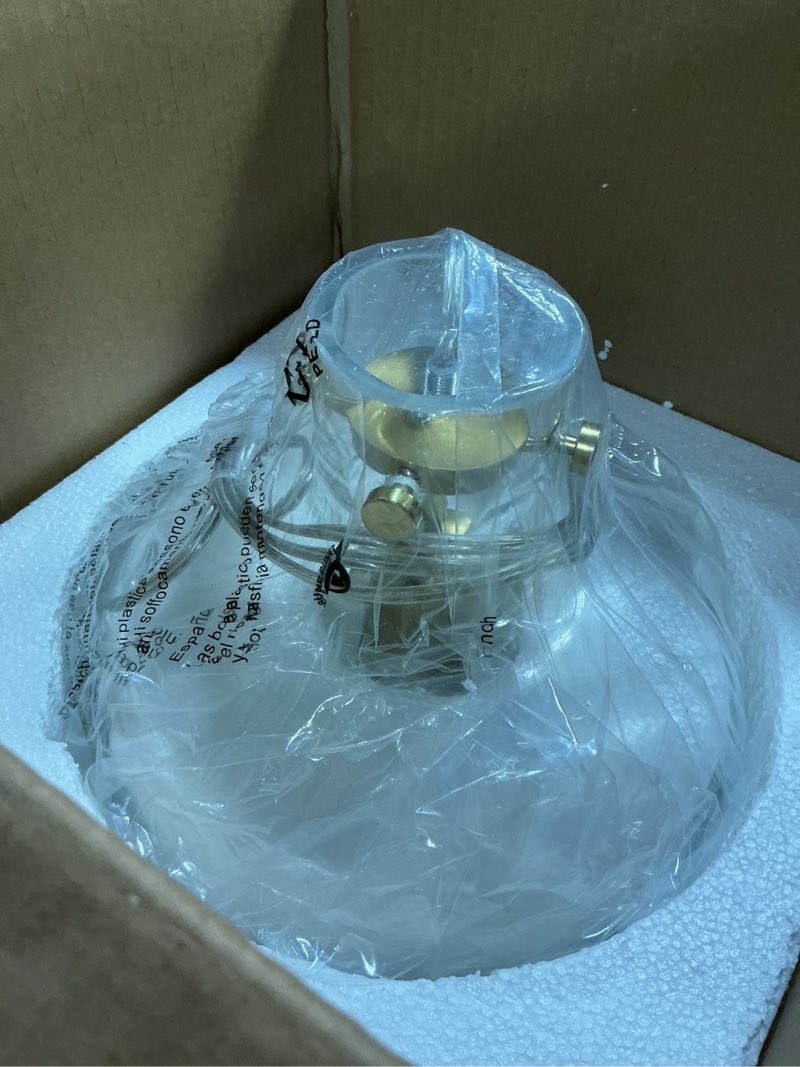 Condition photo showing Good Condition for Modern Gold Pendant Light – 10" Dome Glass Hanging Light Fixture, Single E26 Pendant Lighting for Kitchen Island, Dining Room, Bedroom, Hallway, Adjustable Ceiling Lamp Gold 9.4 inches