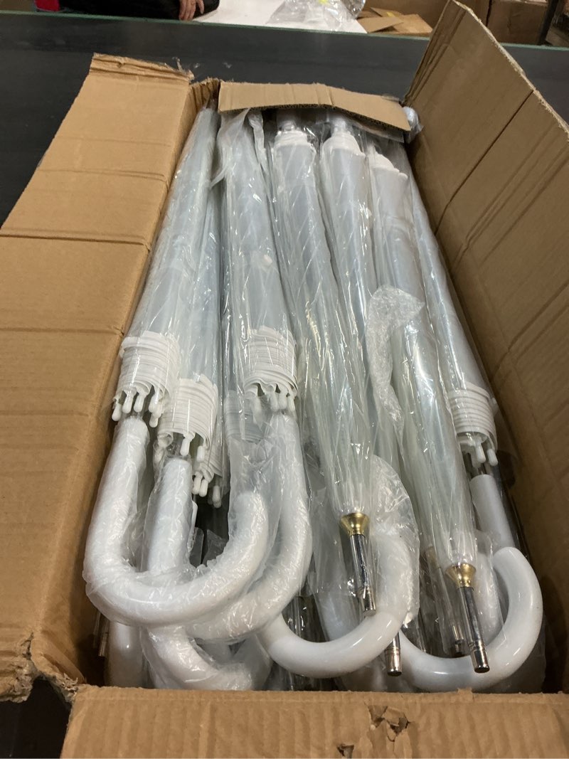 Condition photo showing New/Like New for dansydaisy 36 pcs wedding favors for guest umbrella gifts bulk 52 inch large dome rain windproof stick umbrellas with thank you tags and rope guest souvenirs for wedding party bridal favors white