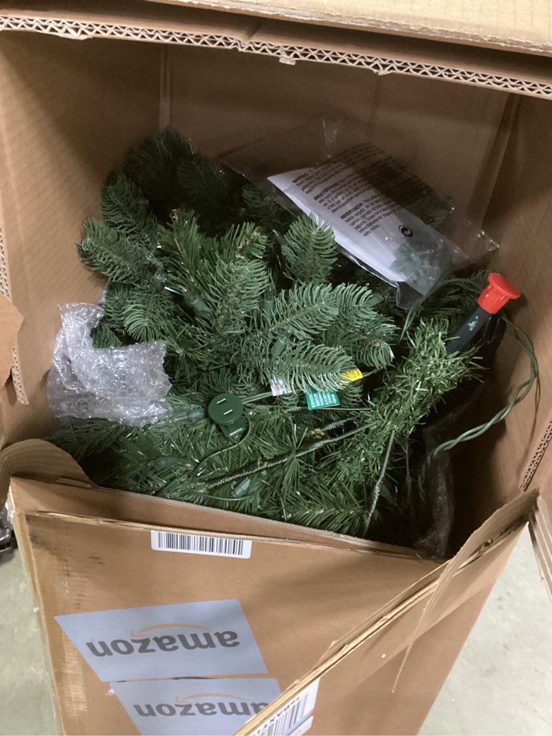 Condition photo showing Good Condition for National Tree Company Pre-Lit Feel Real®Artificial Christmas Tree  Green  Downswept Douglas® Fir  Clear Lights  Includes Stand  6.5 feet