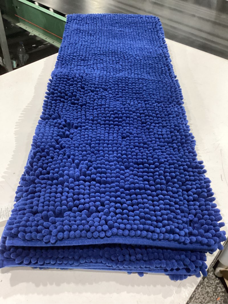 Condition photo showing Good Condition for muddy mat® | super absorbent door mat indoor, microfiber quick dry chenille entryway rug, non-slip front door mat, indoor mats for entryway, machine washable pet rug, navy blue medium 30"x19" navy blue 19" x 30"