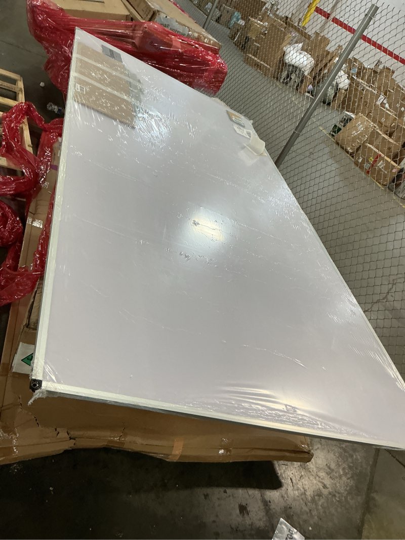 Condition photo showing As Is for viz-pro dry erase board/magnetic whiteboard, 8' x 4', silver aluminum frame