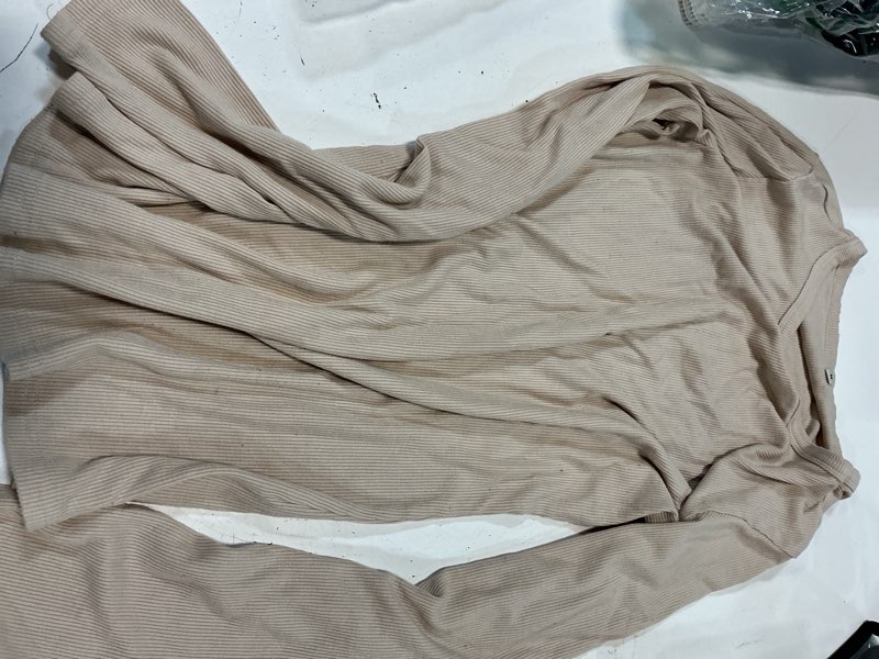 Condition photo showing Good Condition for GEMBERA Womens Ribbed Long Sleeve Crewneck Casual Slim Basic Shirts Fitted Knit Tops