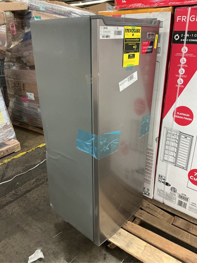 Condition photo showing As Is for Frigidaire 6.5 Cu ft Upright Freezer - Platinum